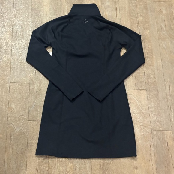 NWT Beyond Yoga Black Heathered Rib Westside Long Sleeve Dress Size S - Picture 6 of 7